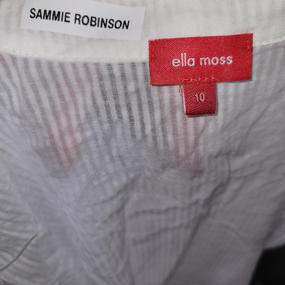 Ella Moss White Light Weight  Blouse SZ 10 - Picture 2 of 4
